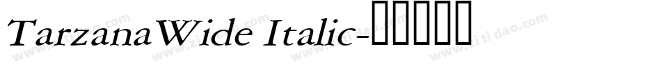 TarzanaWide Italic字体转换